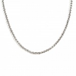 Collier N°02 Plaqué Platine Maille Jaseron 45 cm