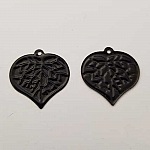 Estampe N°04 Feuille Noir 17 x 17 mm