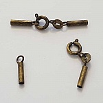 Fermoir complet 38 x 2,2 mm Bronze x 2