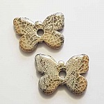 Grand papillon en céramique émaillée effet craquelé