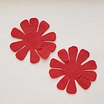Jolie petite fleur en Feutrine 60 mm N°12-10 x 2 pièces
