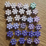 Lot de 25 Perles fleurs N°06