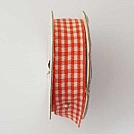 Ruban vichy rouge et blanc de 15 mm 02 au mètre
