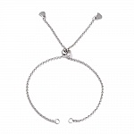 Bracelet Coulissant Acier Inoxydable Chaine Rolo N°01