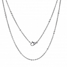 Collier N°06-01 en acier inoxydable maille forçat de 45.5 cm
