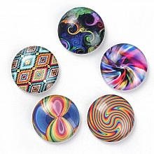 Lot 40 cabochons verre rond 25 mm 95108