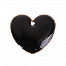 10 sequins argenté émaillés double face cœur N°06