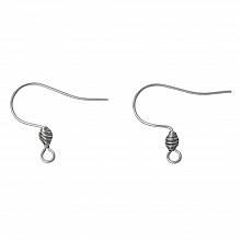 Support Boucle d'oreille Hameçon Acier Inoxydable N°01 X 1 Paire