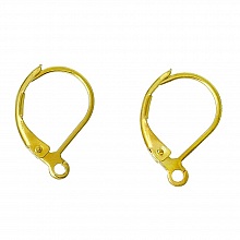 Support Boucle d'oreille Dormeuse N°17 Plaqué Or 18K