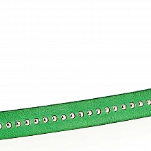 Cuir Bille B-Vert de 10 mm avec chaînette bille nickel free par 20 cm