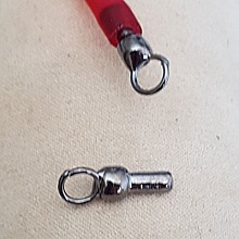 Fermoir Gun Métal pour cordon Pvc Creux 5 mm