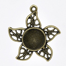 1 support cabochon 12 mm N°08 Bronze