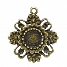 1 support cabochon 08 mm N°06 Bronze