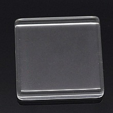 Cabochon Carré 25 x 25 mm en verre Tuile transparent N°29