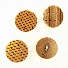 Bouton Doré N°17 de 21 mm Rond