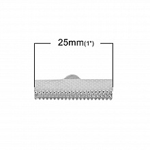 20 Fermoirs griffe 25 x 8 mm Argent