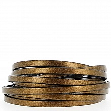 Cuir Bronze de 05 mm Lisse par 20 cm