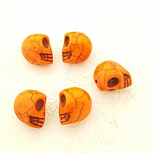 Lot 01 Têtes de mort en Howlite teintés 18 mm