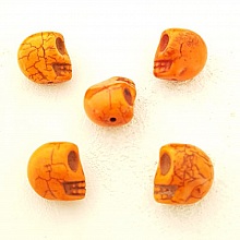 Lot 03 Têtes de mort en Howlite teintés 18 mm