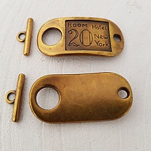 Fermoirs Toggle Motif Room Hotel Bronze N°15