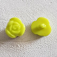 Boutons fantaisie, enfants, bébés Motif Fleur N°01-07 Vert 02