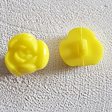 Boutons fantaisie, enfants, bébés Motif Fleur N°01-12 Jaune 02