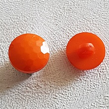 Boutons fantaisie, enfants, bébés Motif plat à facette N°05-07 Orange