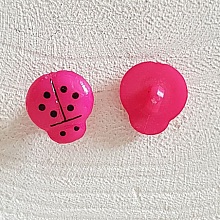 Boutons fantaisie, enfants, bébés Motif Coccinelle N°01-14 Fushia 