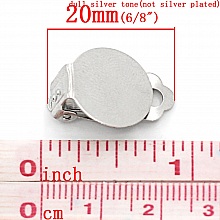20 Supports Boucles d'oreilles Clips Plateau N°01 x 10 Paires
