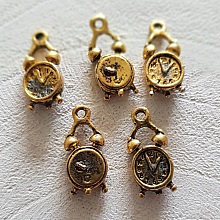 Breloque Mécanisme Horloge N°07 Doré Vieilli
