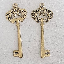 Breloque Clef N°29 Doré Vieilli