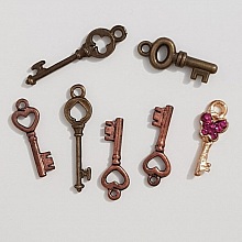 Breloque Clef N°37 lot de 7 pièces