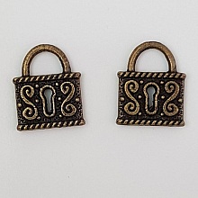 Breloque cadenas serrure N°01 Bronze