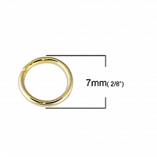 20 Anneaux de jonction ouvert 07 mm Doré