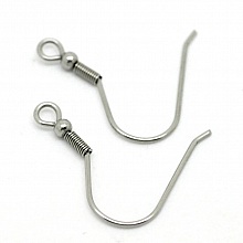 Support Boucle d'oreille Hameçon Acier Inoxydable N°07 x 1 paire