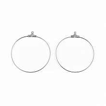 Support Boucle d'oreille Créole en Acier Inoxydable N°01 x 5 paires