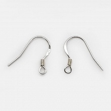 Support Boucle d'oreille Hameçon en Argent 925 N°01 x 1 paire