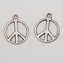 Breloque Peace & Love N°04 Argent x 10 pièces