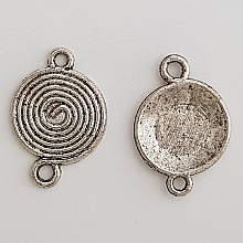 Connecteur rond spiral N°01 Argent