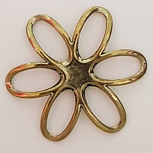 Breloque Fleur Métal N°003 Bronze