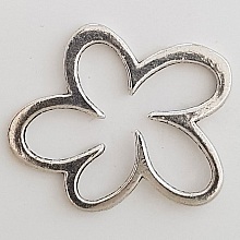 Breloque Fleur Métal N°004 Argent