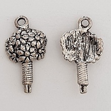 Breloque Fleur Métal N°009 Argent