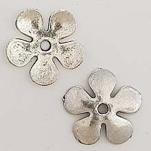 Breloque Fleur Métal N°027 Argent