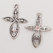 Breloque Fleur Métal N°028 Argent