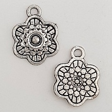 Breloque Fleur Métal N°047 Argent