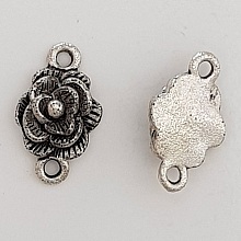 Breloque Fleur Métal N°070 Argent