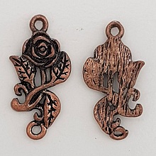 Breloque Fleur Métal N°071 Cuivre