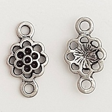Breloque Fleur Métal N°086 Argent