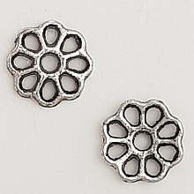 Breloque Fleur Métal N°087 Argent