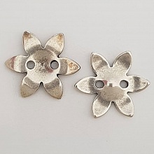 Breloque Fleur Métal N°090 Argent Zamak